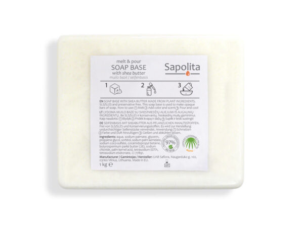 Melt and pour soap base with shea butter