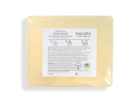 Melt and pour soap base with amber extract and honey