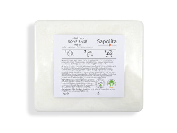 White melt and pour soap base