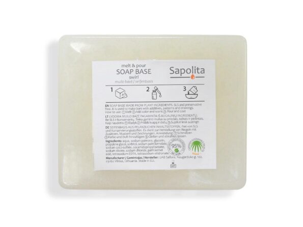 Swirl-soap-baze for soap with ornaments