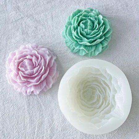 3D peony silicone mold