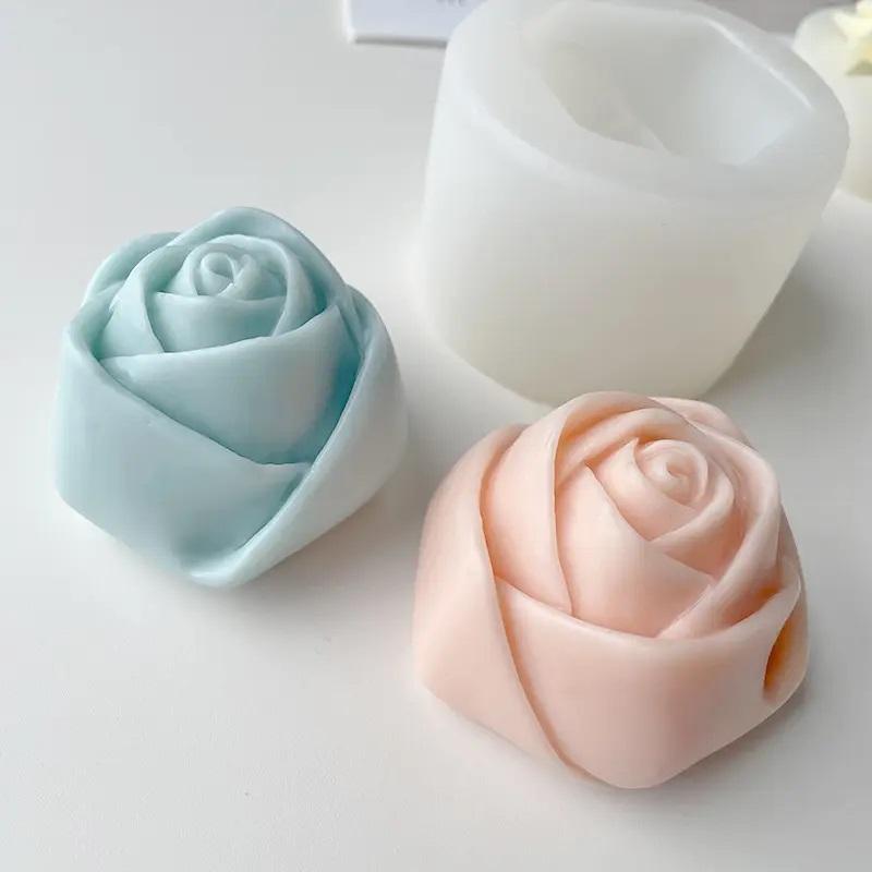 3d Rose Bud Silicone Mold for Soap. Rose Bud Flower Silicone Mold