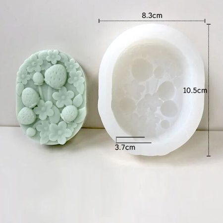 Žemuogės silikoninė forma muilui