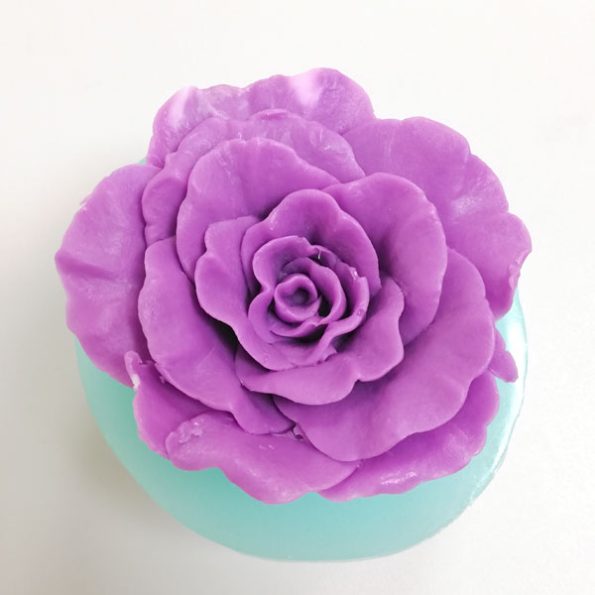 Curly rose silicone mold
